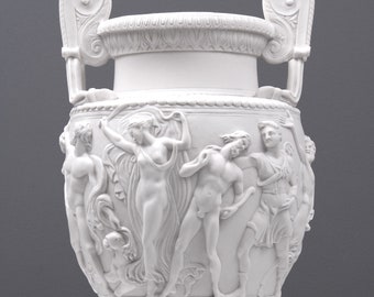 Townley Vase - Classical Sculpture Urn Roman Vase with Reliefs - Indoor & Outdoor Garden Planter 38 cm / 15" - Home Decor - The Ancient Home
