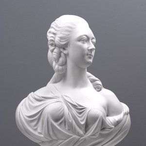 Madame du Barry Bust Sculpture - Female Antique Art Statue in Marble Stone - Perfect Mom Gift - MADE IN EUROPE