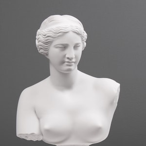 Busto de Venus de Milo, diosa Afrodita, escultura de mitología griega, estatua de mármol aglomerado hecha a mano, 33 cm/13"