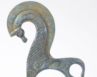 Greek Horse Bronze Statue (Small) - Horse Figurine of Ancient Abstract Sculpture - 16 cm / 6.3&quot; - Animal Art Gift - The Ancient Home