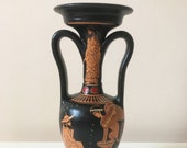 Ancient Greek Red-Figure Vase with Oedipus and the Sphinx (25CM 9.8 quot )