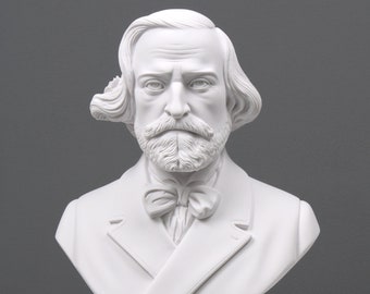 Verdi Bust Statue - Famous Musician Marble Sculpture - 33 cm / 13" - Made in Europe - Home Decor - Perfect Gift Idea - The Ancient Home