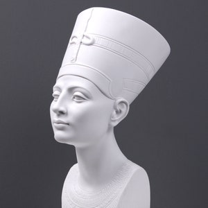 Head of Queen Nefertiti Bust Egypt Marble Sculpture - Handmade in Europe - 28 cm /11" - Pharaoh - Home Decor - Art Statue - The Ancient Home