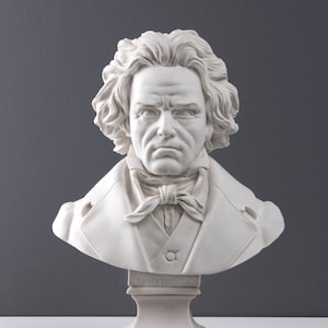 Beethoven Bust Sculpture - Musician Statue - Antique Statue - Marble Perfect Art Gift - Handmade in Europe - 28 cm / 11&quot; - The Ancient Home