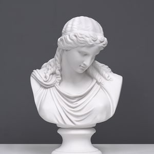 Eirene Statue - Greek Goddess of Peace Bust Sculpture - Roman Statue of Pax - Neoclassical - MADE IN EUROPE (27cm / 10.6&quot;) The Ancient Home