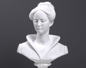 Bust of an Italian Lady - Home Decor - Bonded Marble - The Ancient Home (33cm / 12.9")