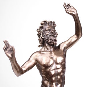 The Dancing Faun of Pompeii Statue (Cold Cast Bronze Sculpture) Satyr Statue Figurine Mythological Sculpture Ancient Magical Beast Roman Art