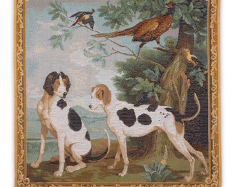 Hunting Dogs Tapestry  (75cm x 75cm / 29" x 29")