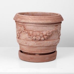 Small Terracotta Vase - Gardening - Planter - Outdoors & Indoors - 17 cm (6.9&quot;) - Handmade in Europe - Ceramic - The Ancient Home