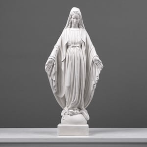 Virgin Mary Garden Statue - Garden Decor - Made in Europe - Religious Sculpture - The Ancient Home - 50cm/19.6&quot;