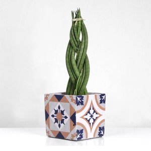 Mediterranean Blue Planter - 13 cm / 5.1" - Home Decor - Handmade - The Ancient Home