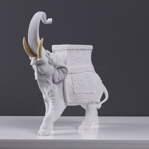 Indian Elephant Statue - Animal Sculpture 23.5 cm / 9.2&quot; - Perfect Gift Idea - Handmade in Europe - Home Decor - The Ancient Home