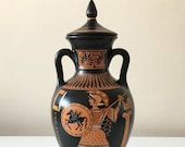 Ancient Greek Red-Figure Panathenaic Amphora with Athena (20cm 7.9 quot )