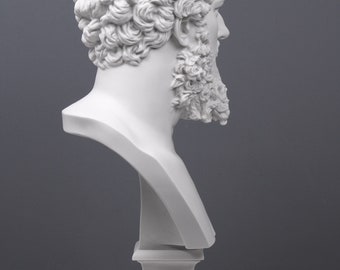 白い彫刻顔レリーフ(ルキウス・ウェルス帝) 大きめの装飾品 白い彫刻顔レリーフ(ルキウス・ウェルス帝) 大きめの装飾品