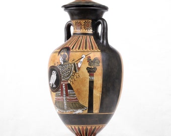 古代ギリシャの花瓶のレプリカ - 黒像式パナシナイコアンフォラ