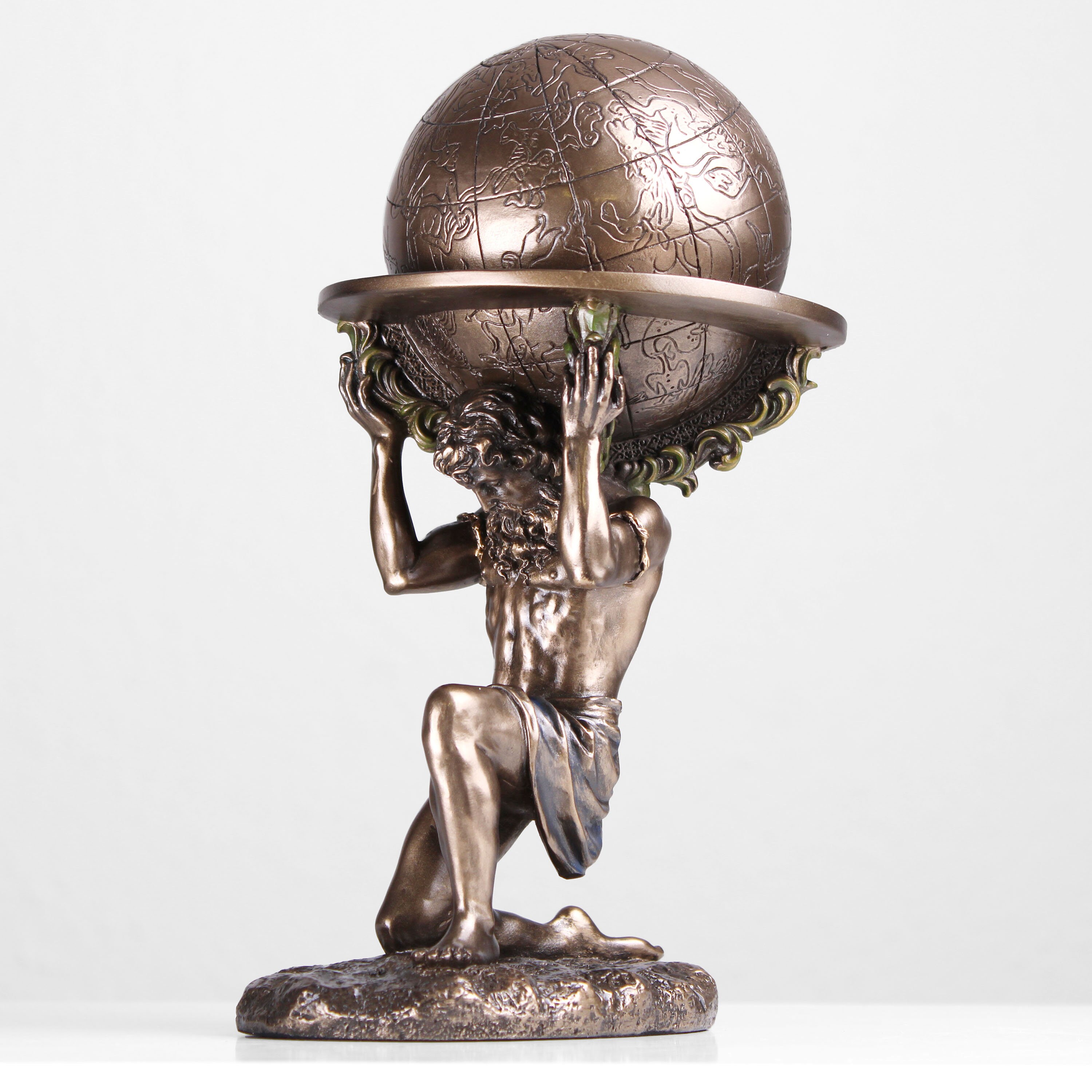Atlas Statue (cold Cast Bronze Sculpture) - Greek Roman God
