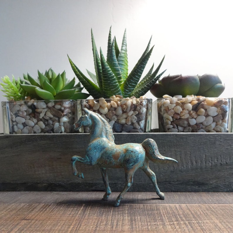 Horse Bronze Statue Patinated American Saddlebred Handmade in Europe Height: 7.5 cm / 3 Animal Figurine Gift Home Decor Sculpture image 4