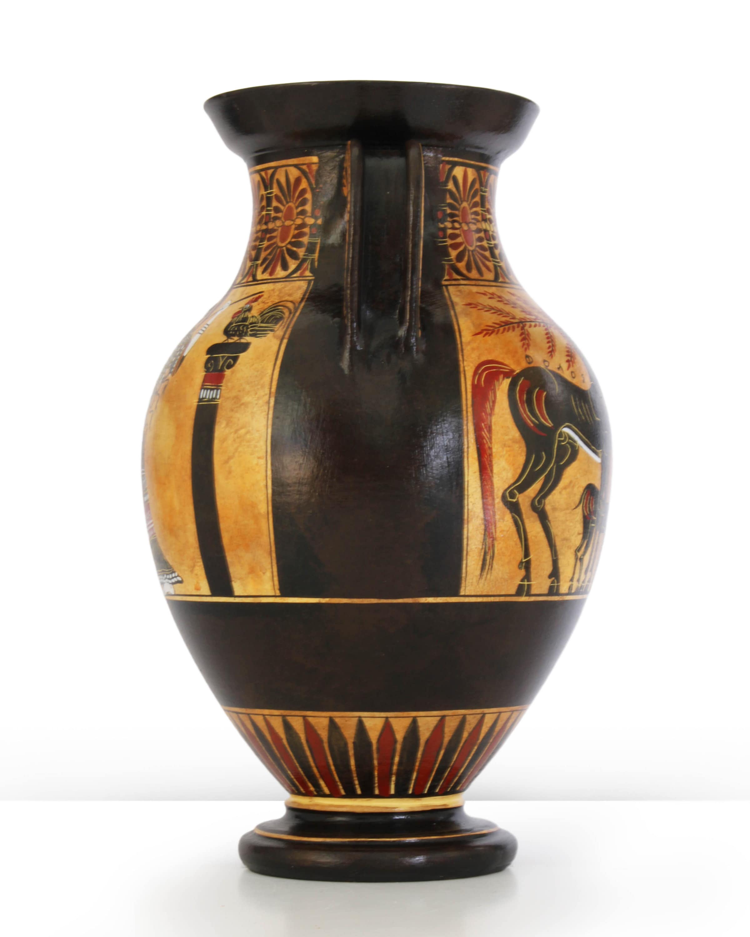 Ancient Greek Vase Replica Blackfigure Belly Amphora With Etsy