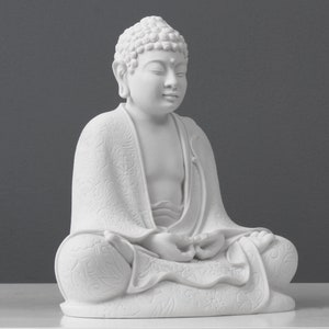 Buddha Statue Bonded Marble Sculpture Replica of the Famous Spiritual Leader - 16.5 cm / 6.5&quot; - Home Decor - Gift Idea - The Ancient Home
