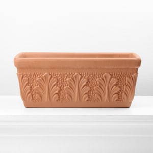 Long Rectangle Terracotta Planter - Decorative - Gardening - Planter Pot - 43 cm (16.9&quot;) - Handmade in Europe - Ceramic - The Ancient Home