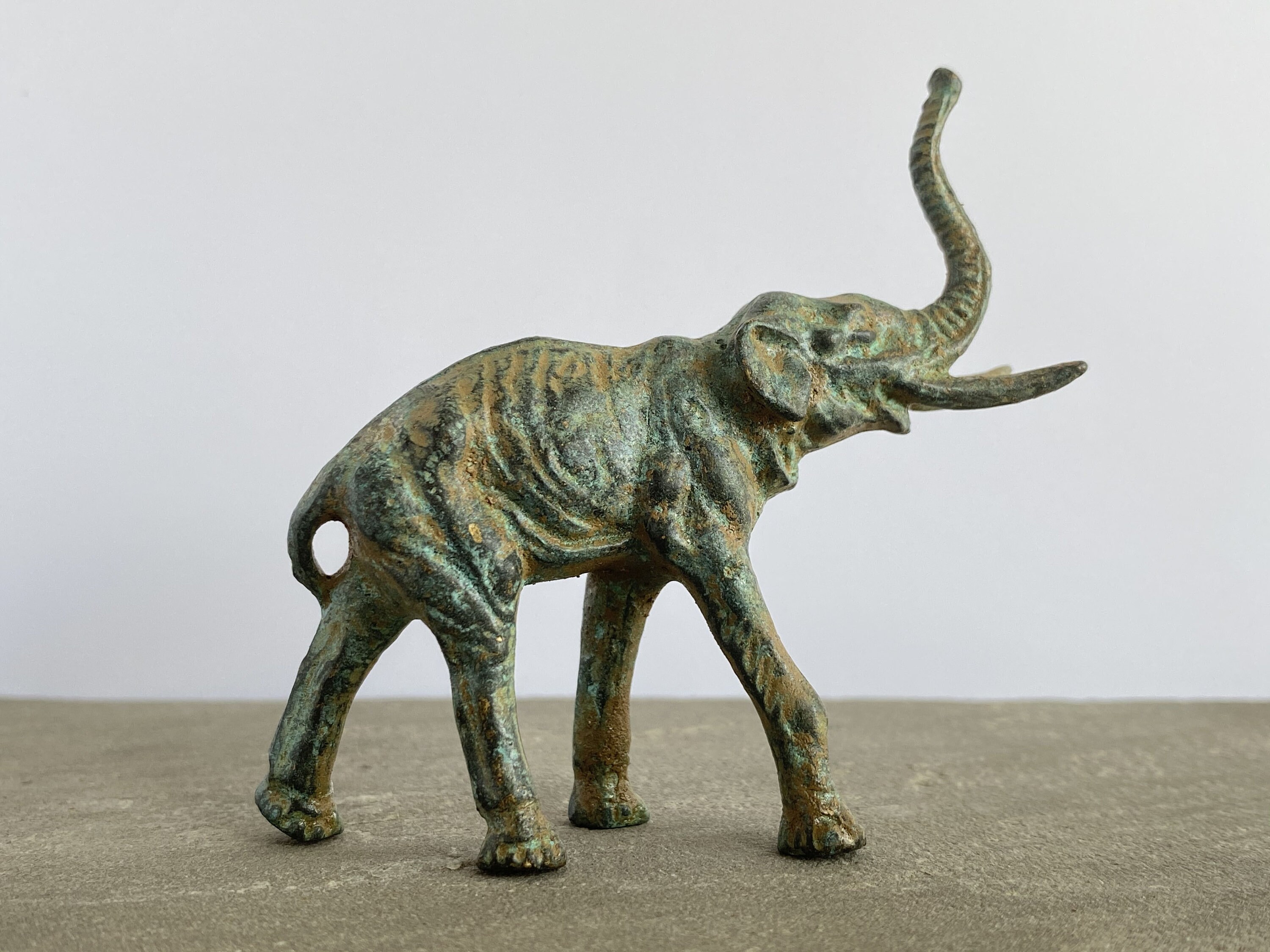 Small Bronze Elephant Statue Copper Alloy Sculpture Etsy