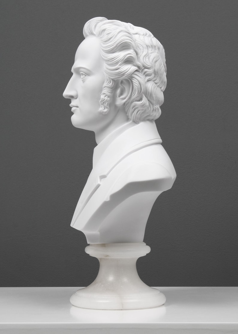 Chopin Bust Sculpture Famous Musician Bust Marble Handmade Etsy