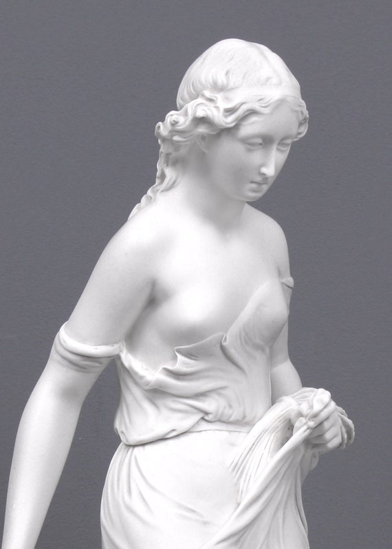 ギリシャ彫刻 クラシック女性像 大理石 50cm 美品 飛び石像 - クラシックな大理石彫刻の女性像、庭園、屋外、屋内用