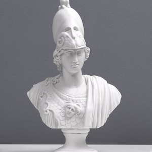 Athena Bust Sculpture - Goddess Statue of Wisdom - Roman Greek of Athene (Small) - Female Art Made in Europe (26cm / 10.2&quot;) The Ancient Home