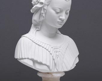 ベールをかぶった乙女の胸像彫刻（ベールをかぶった聖母リッピ）結合