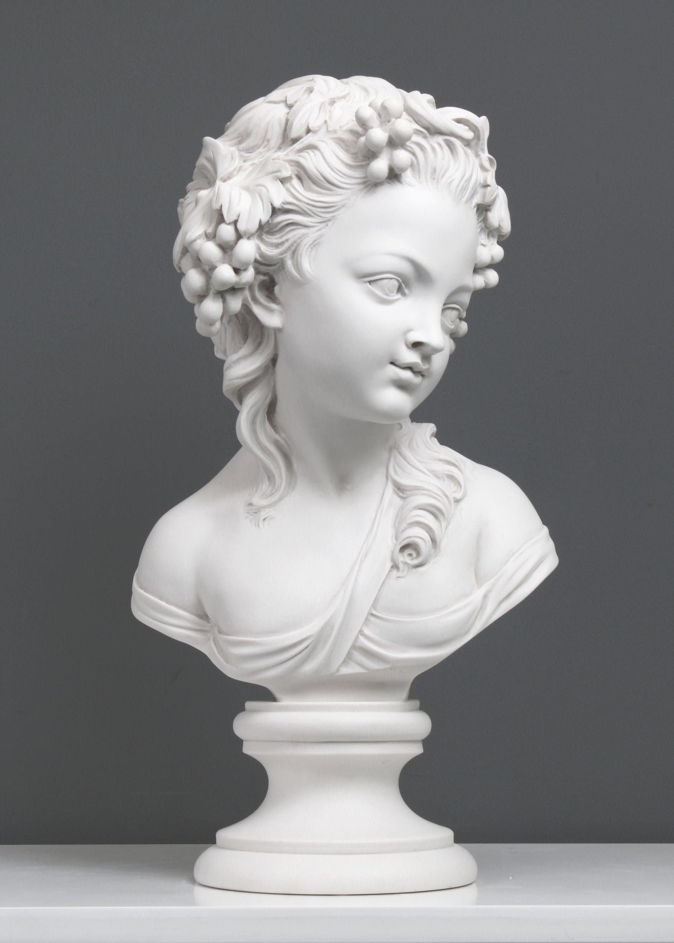 Young Lady Bust Sculpture Female Antique Art Statue in Marble Stone Perfect  Mom Gift MADE IN EUROPE 45 Cm 17.7 the Ancient Home -  India