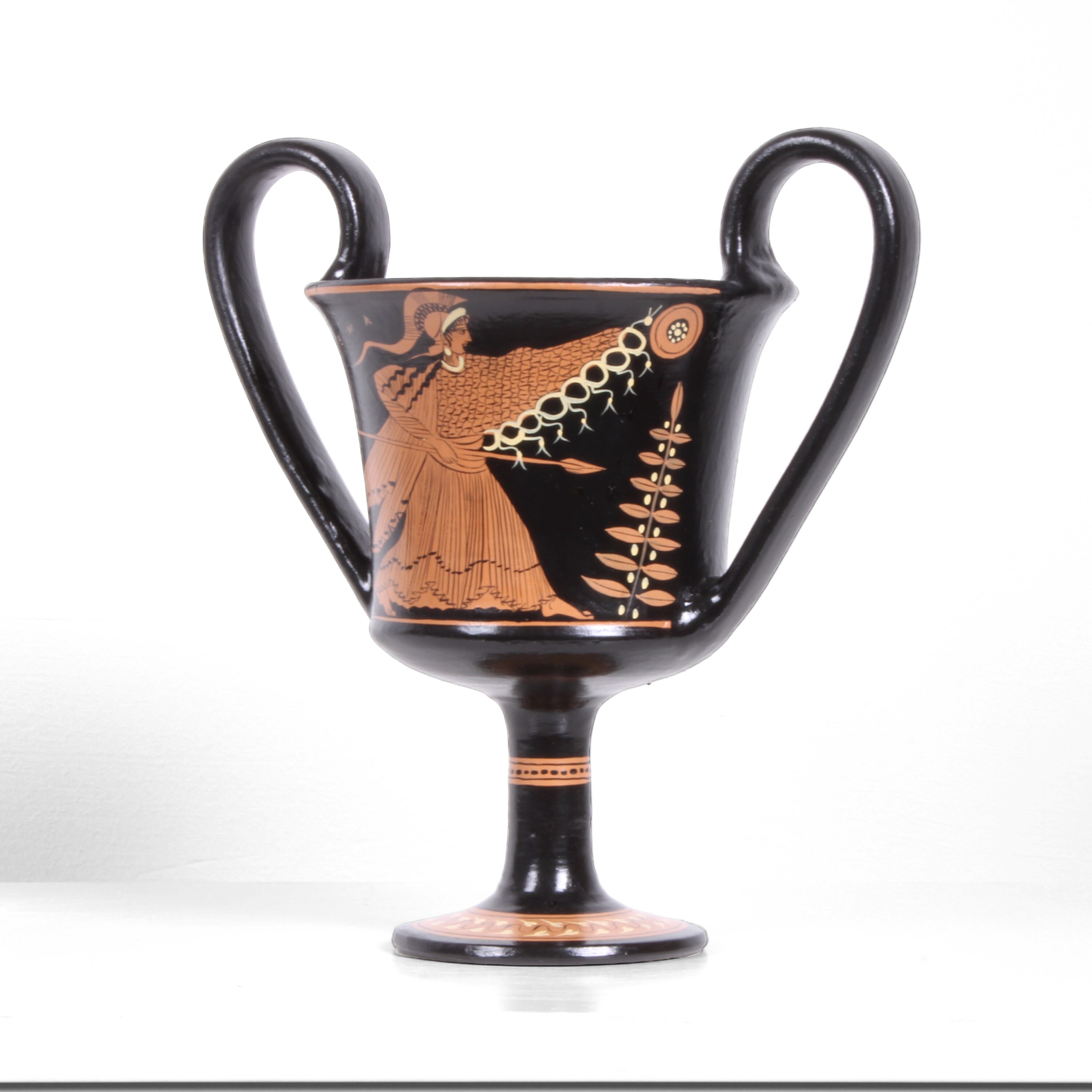 古代ギリシャのカンタロスのレプリカ - デメテルとアテナの赤像