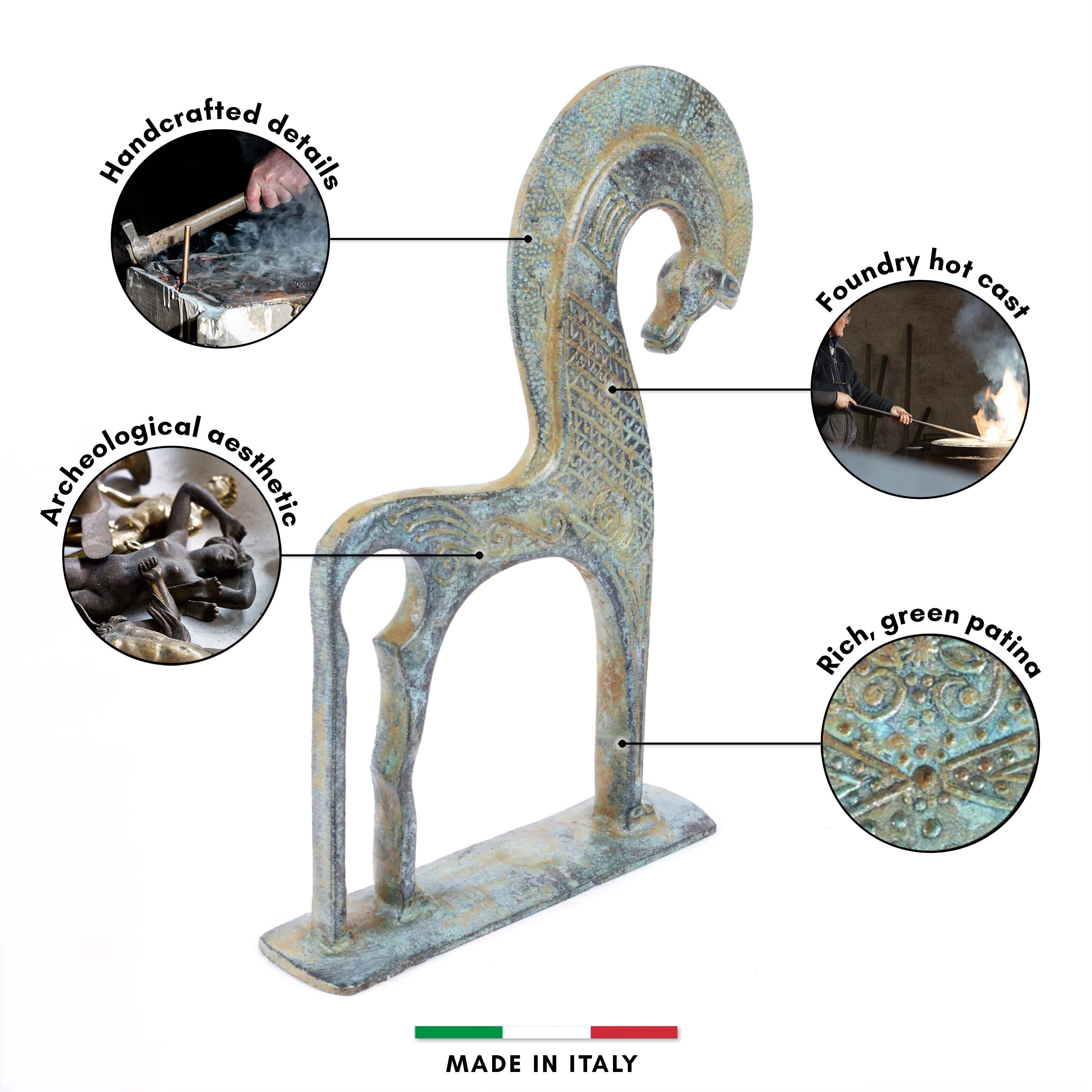 ギリシャの馬のブロンズ像（小） - 古代抽象彫刻の馬の置物 - 16