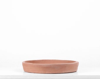 Large Terracotta Plant Saucer - Ceramic - Outdoors Decoration - Gardening - Handmade in Europe - 27.5 cm (10.8") - The Ancient Home