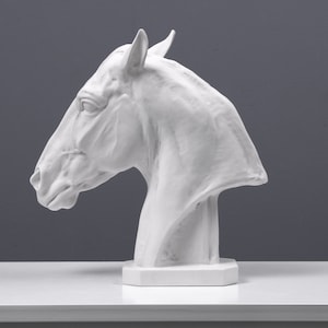 Horse Head Statue - Bust Sculpture Figurine of a Thoroughbred Horse - Animal Statue Art Gift MADE IN EUROPE (11.5&quot;/29cm) - The Ancient Home