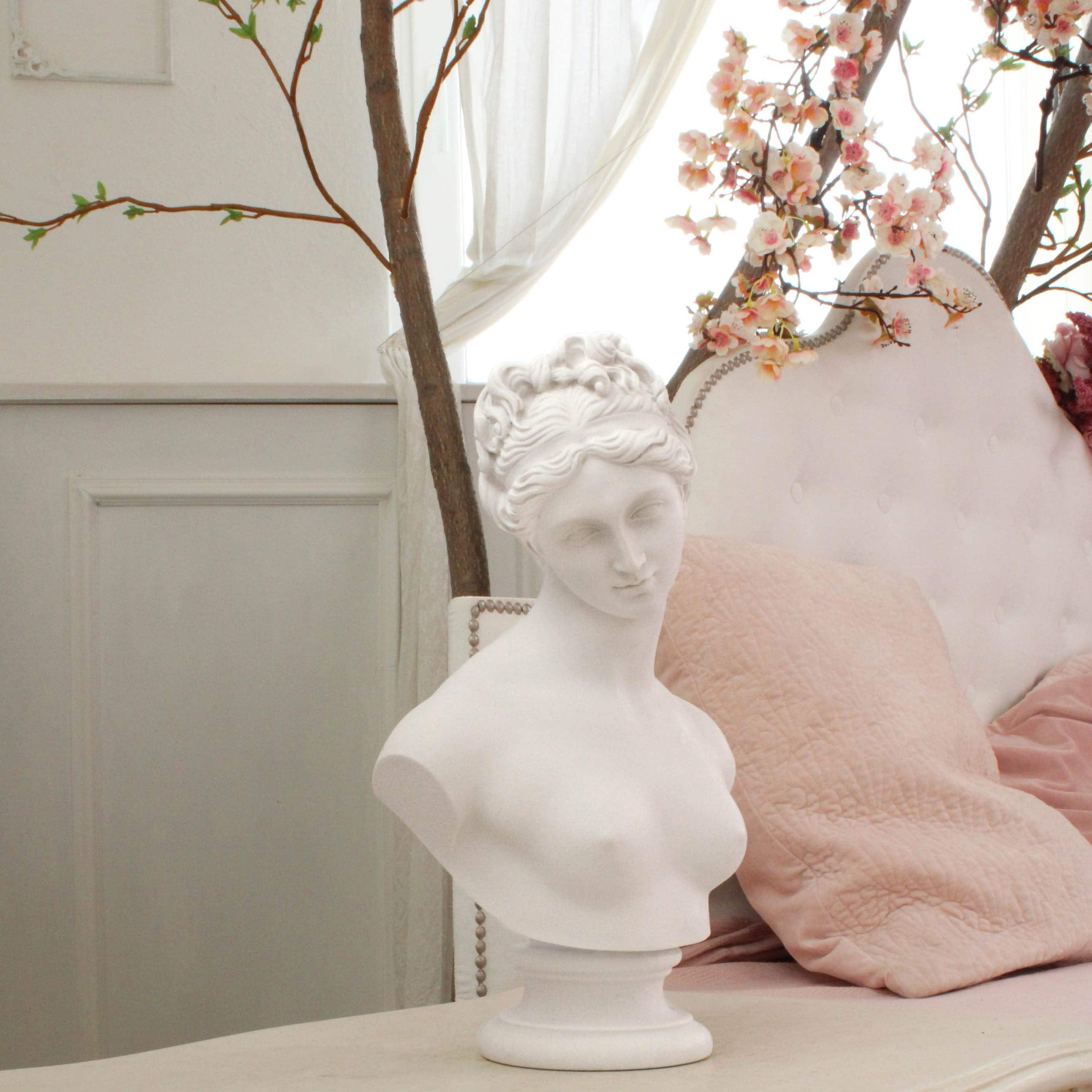 Busto Di Afrodite In Pietra Fusa | Scultura Handmade In Grecia | 24x11.5 Cm, 1.2 Kg | Decorazione Classica - Foto 9