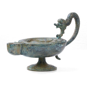 Roman Oil Lamp (Happy New Year) - Annum Novum Faustum Felicem - Roman Reenactment - Archaeologist Gift - Handmade in Europe The Ancient Home