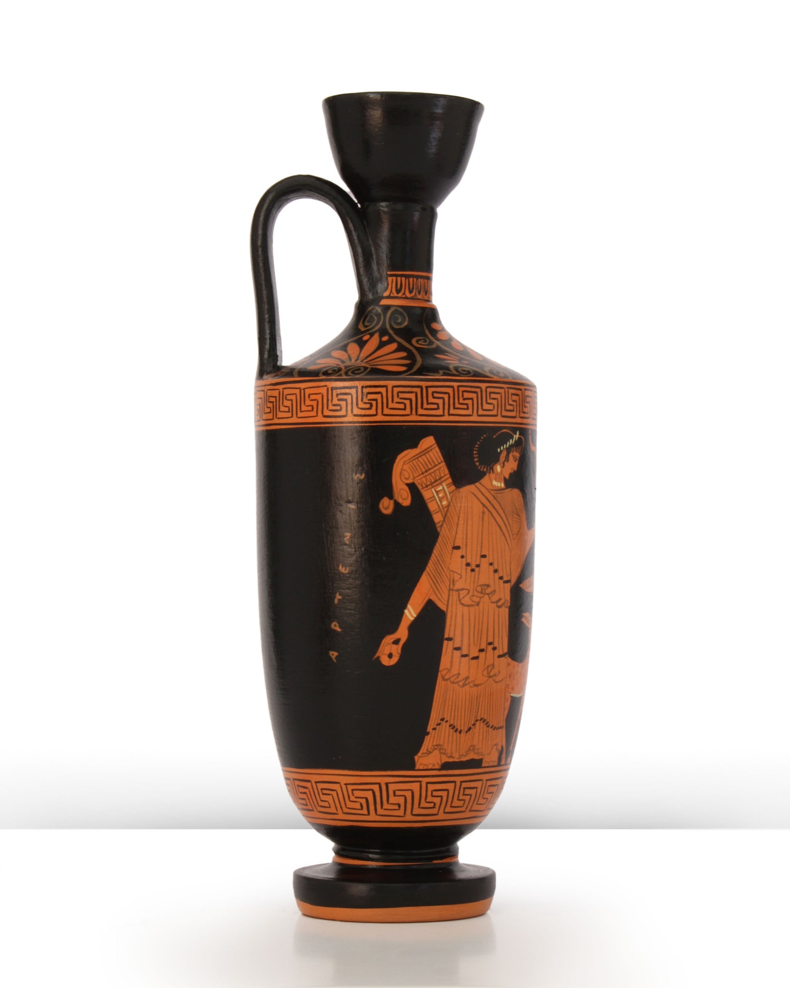 Ancient Greek Vase Replica Redfigure Lekythos With Artemis Etsy