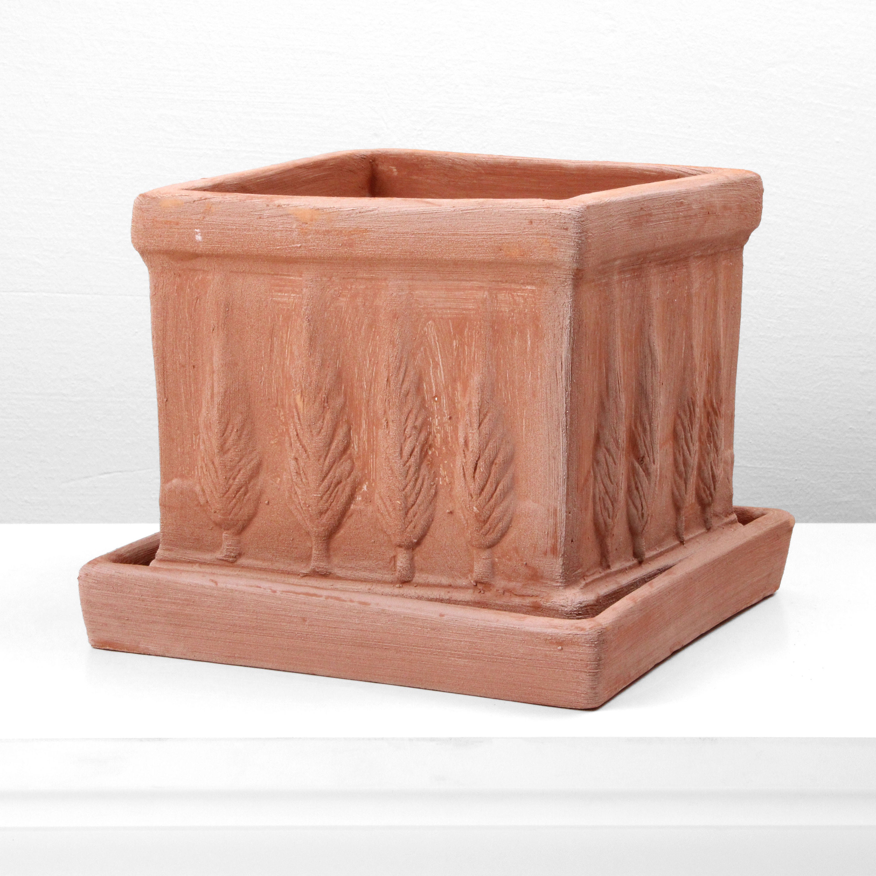 Vaso per Piante Fiori Quadrato in Plastica Plasticotto Terracotta 45 cm
