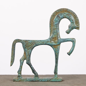 Greek Horse Bronze Statue (Small) Horse Figurine Ancient Animal Sculpture Abstract Art MADE IN EUROPE 15.5 cm / 6.1&quot;