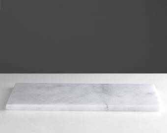 White Marble Tray - Marble Homeware - Kitchenware - Servery - 25 cm / 9.8" - The Ancient Home