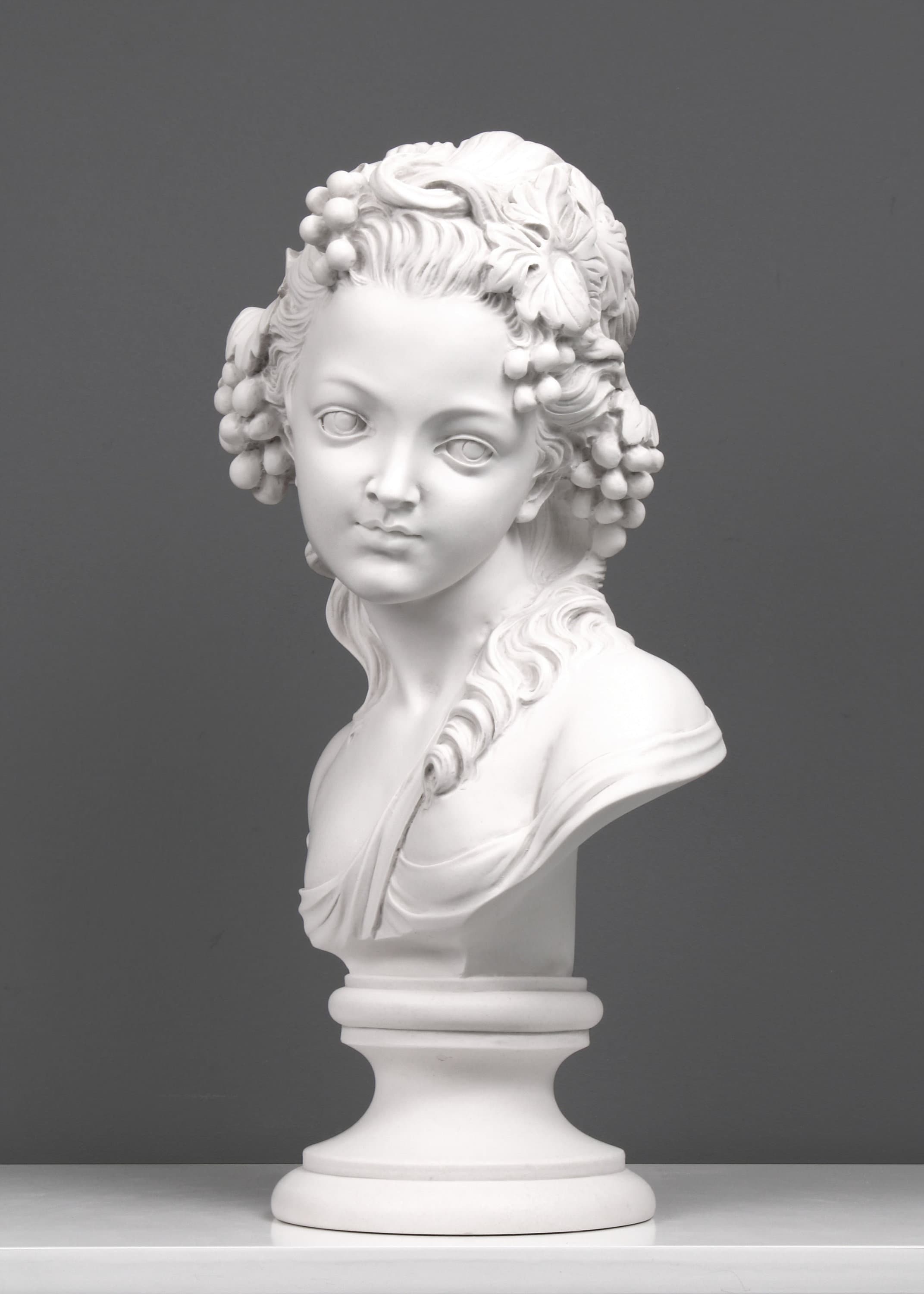 若い女性の胸像彫刻 - 大理石の女性アンティークアート像 - お母さんへ