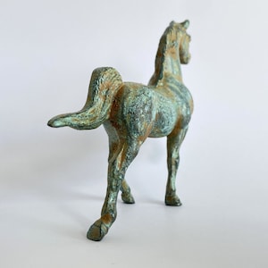 Horse Bronze Statue Patinated American Saddlebred Handmade in Europe Height: 7.5 cm / 3 Animal Figurine Gift Home Decor Sculpture image 8
