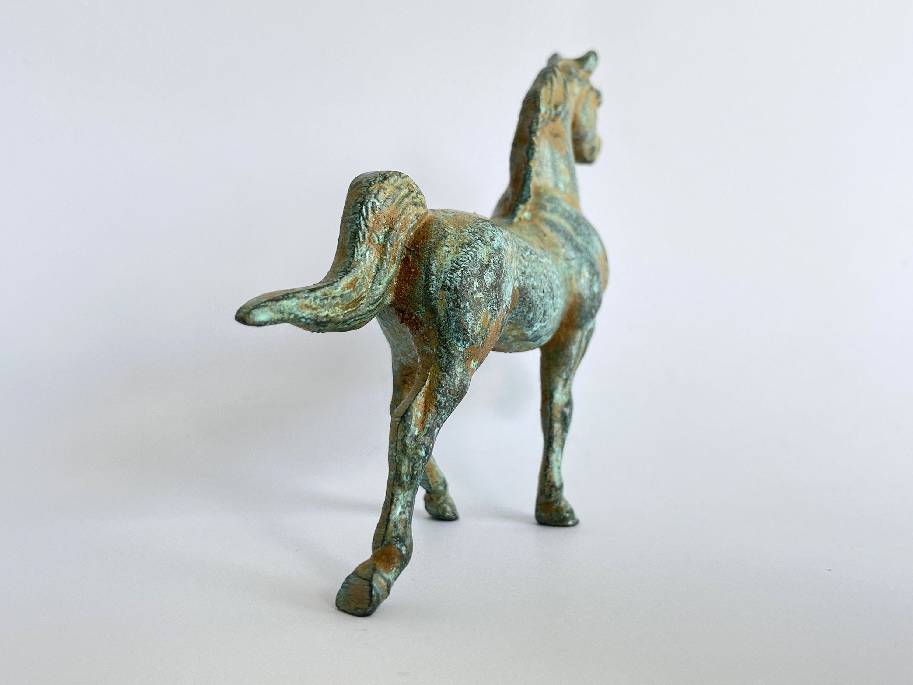 馬のブロンズ像 緑青加工 アメリカンサドルブレッド - ヨーロッパ製
