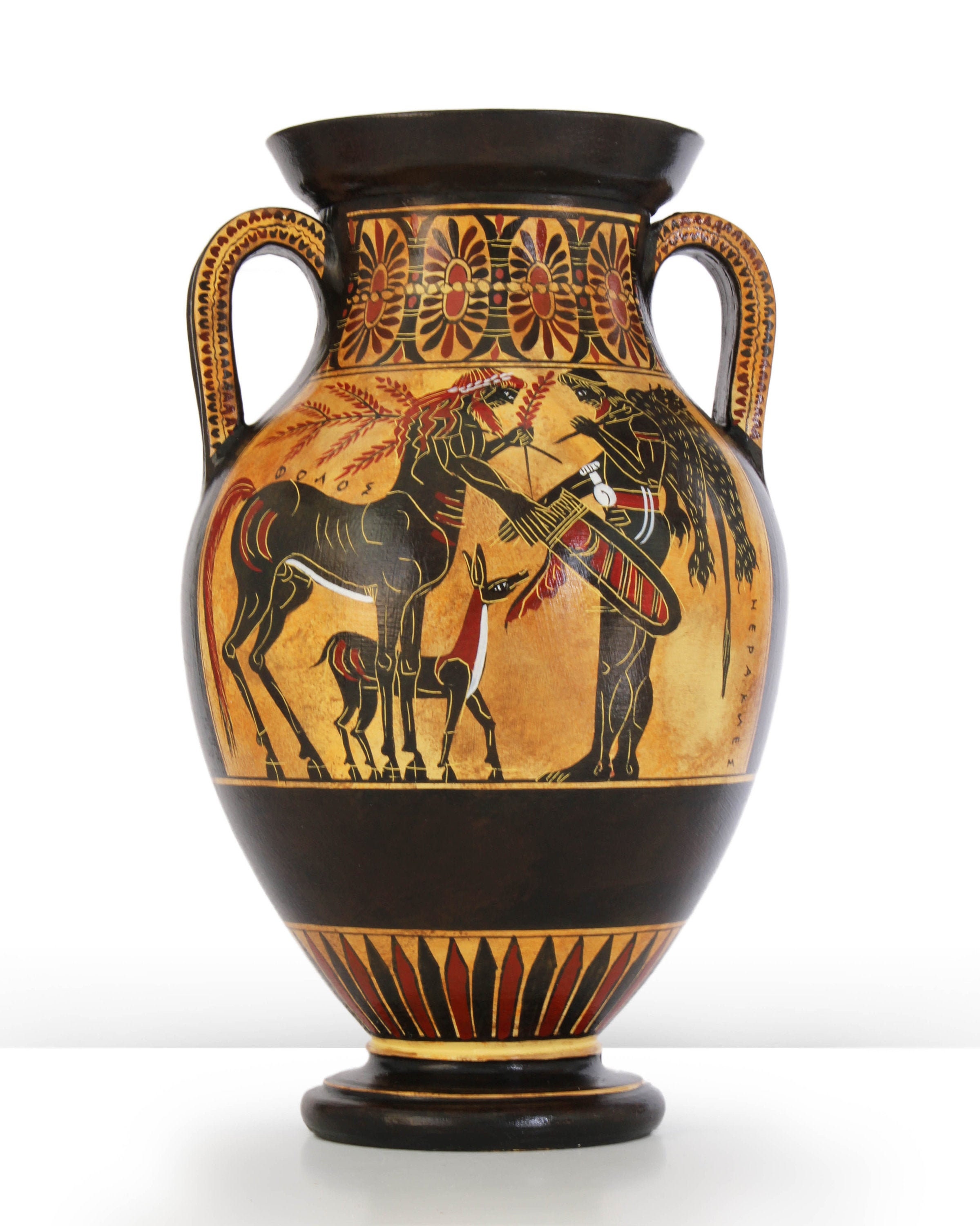 Ancient Greek Amphora Vase Museum Replica Handmade