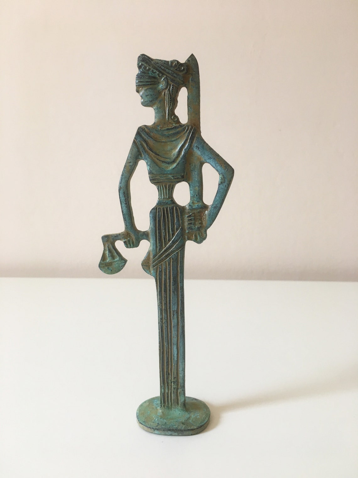 Lady Justice Statue  Bronze Figurine of Goddess Justicia image 4