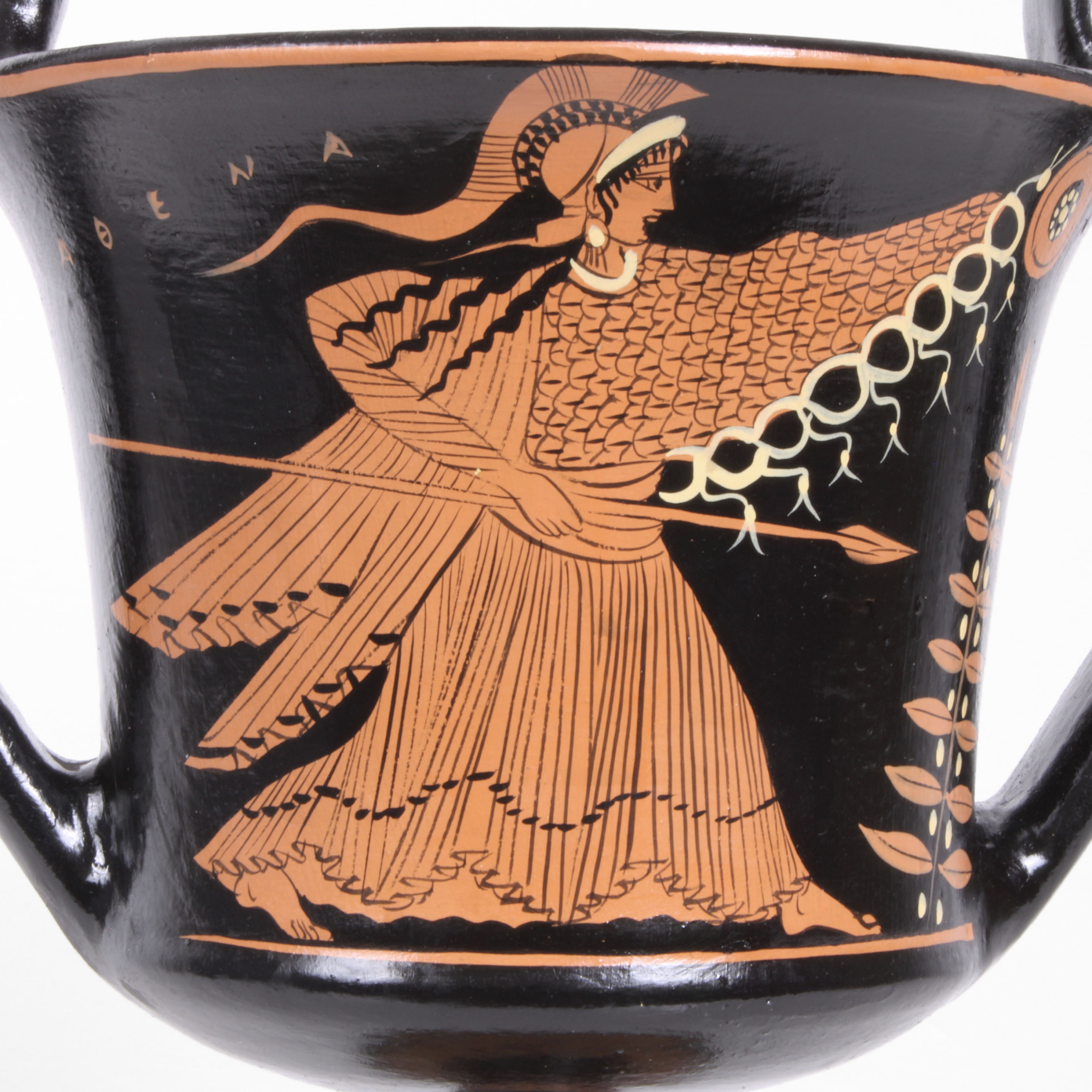 古代ギリシャのカンタロスのレプリカ - デメテルとアテナを描いた赤像