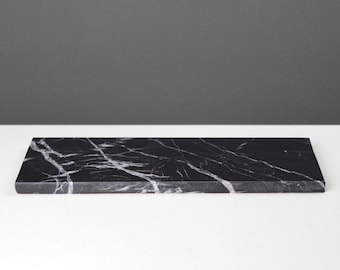 Black Marble Tray - Homeware - Kitchenware - Servery - Marble Homeware - 25 cm / 9.8" - The Ancient Home
