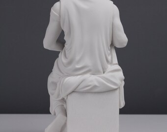 ミケランジェロ作「モーゼ像」ボンデッドマーブル彫刻美術館複製（21cm
