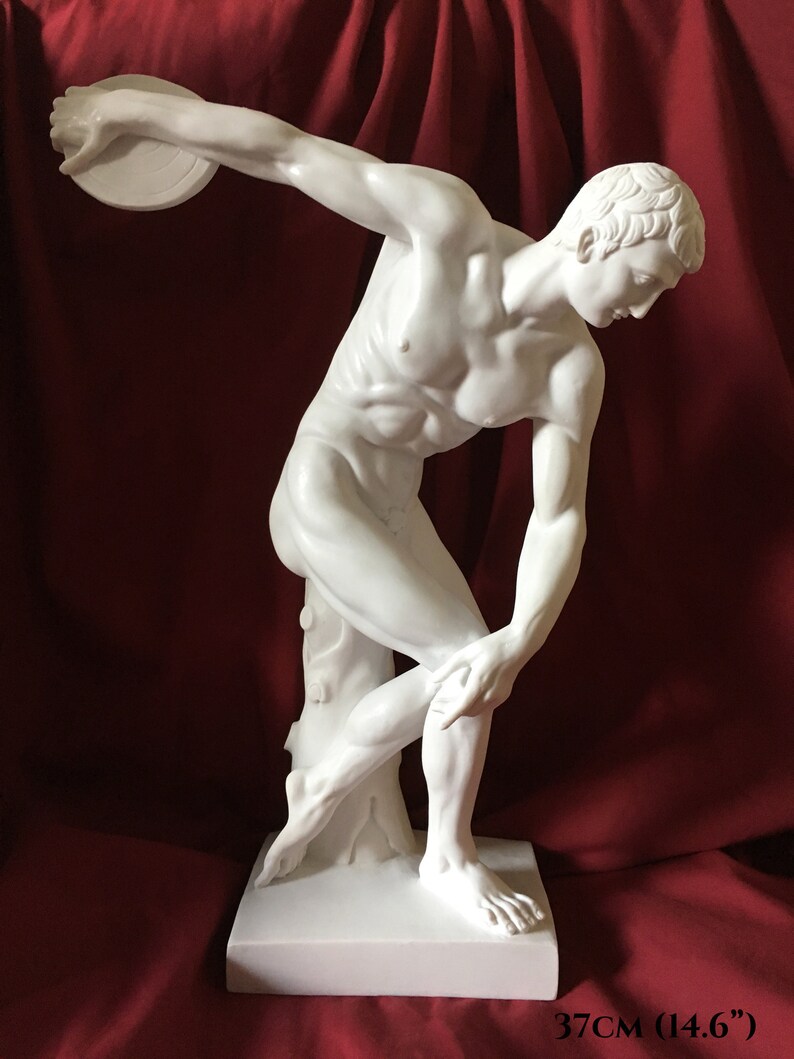 Discobolus Statue  Roman Greek Sculpture of a Nude Athlete  image 0
