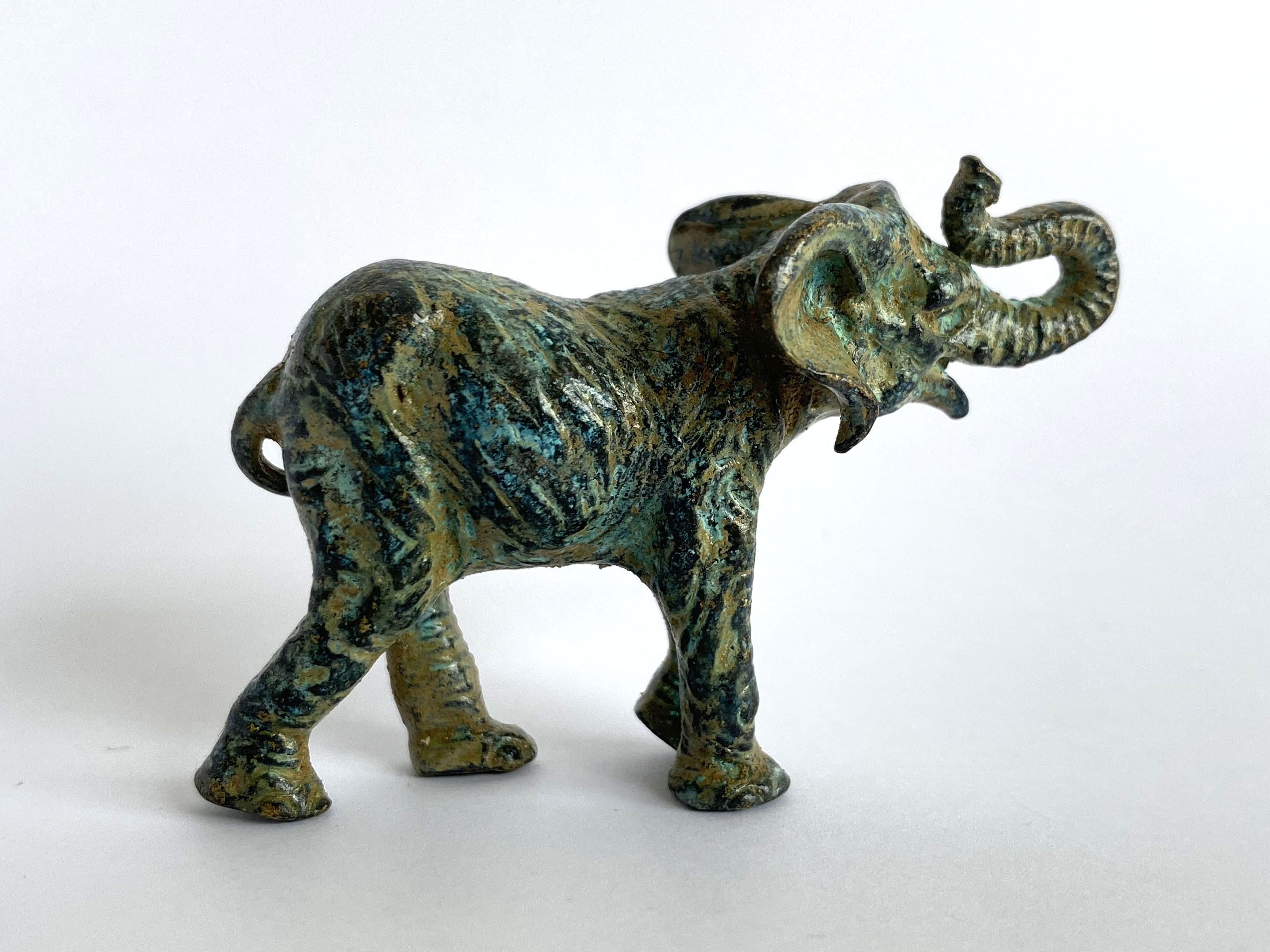 ブロンズ象像（小） - ヨーロッパ製ハンドメイド - 5 cm / 2インチ